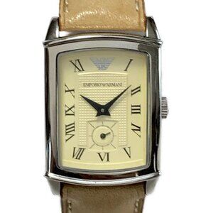 Auth EMPORIO ARMANI - AR-0236 Unconfirmed Beige Women's Wrist Watch